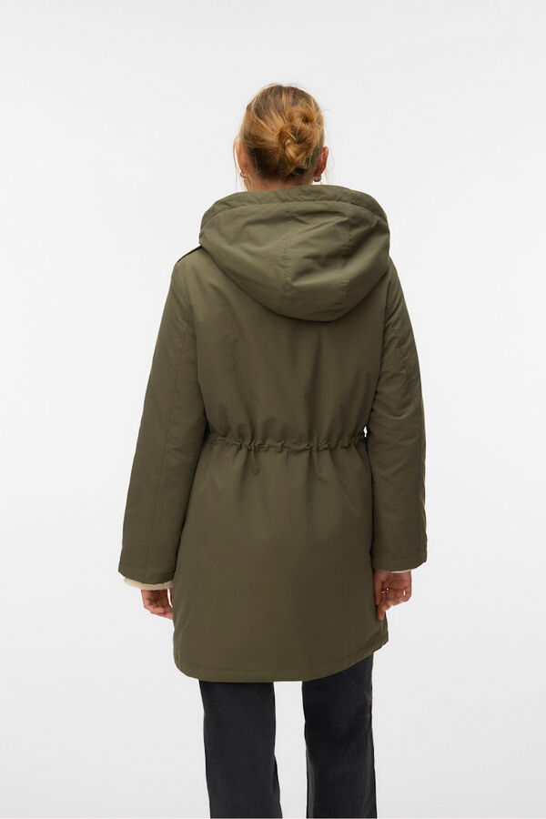 Vero Moda Parka con botones plateados Verde