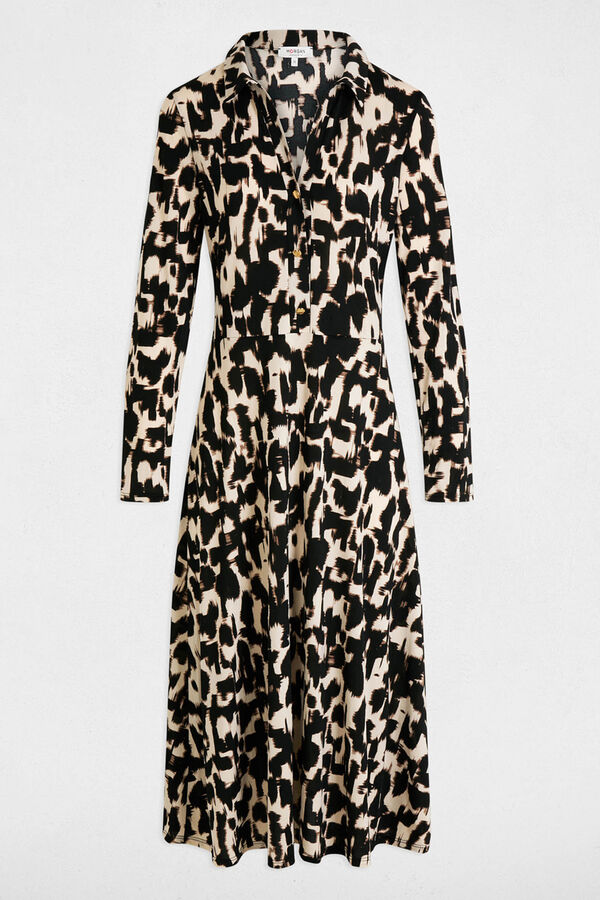 Morgan Vestido largo recto estampado Multicolor