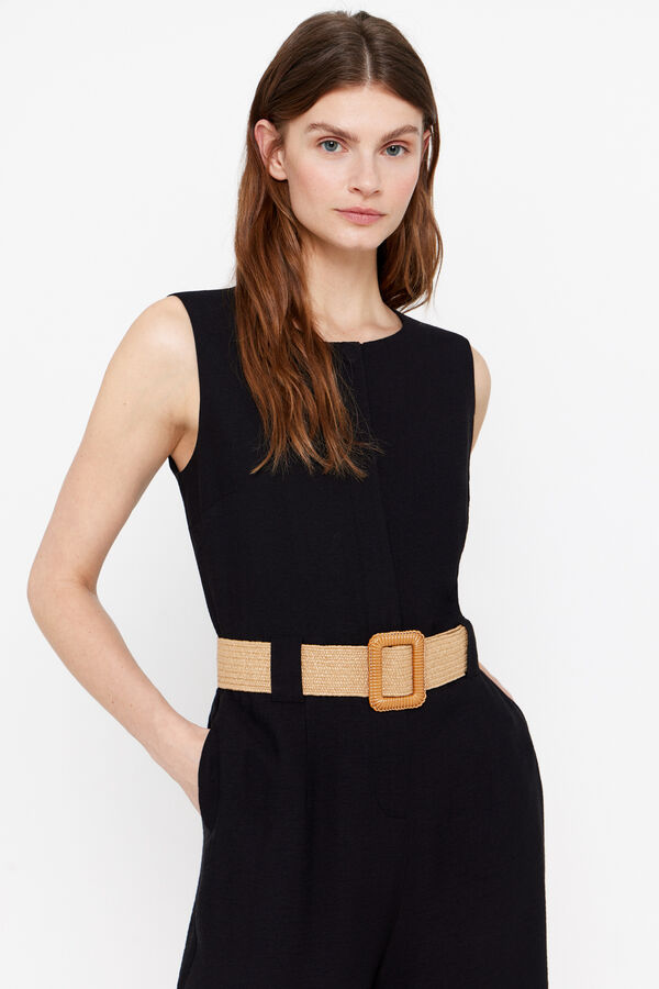 Cortefiel Macac&atilde;o com cinto Preto