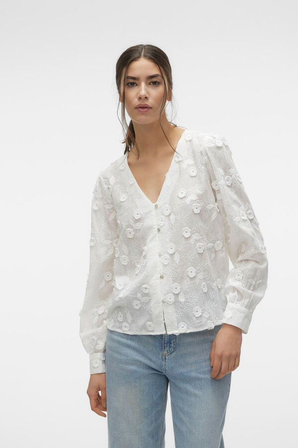Vero Moda Top bordados Blanco