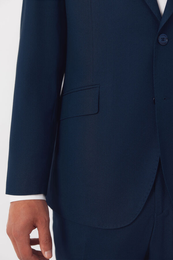 Cortefiel Blazer com estrutura S&eacute;rie XXI azul&atilde;o Azul