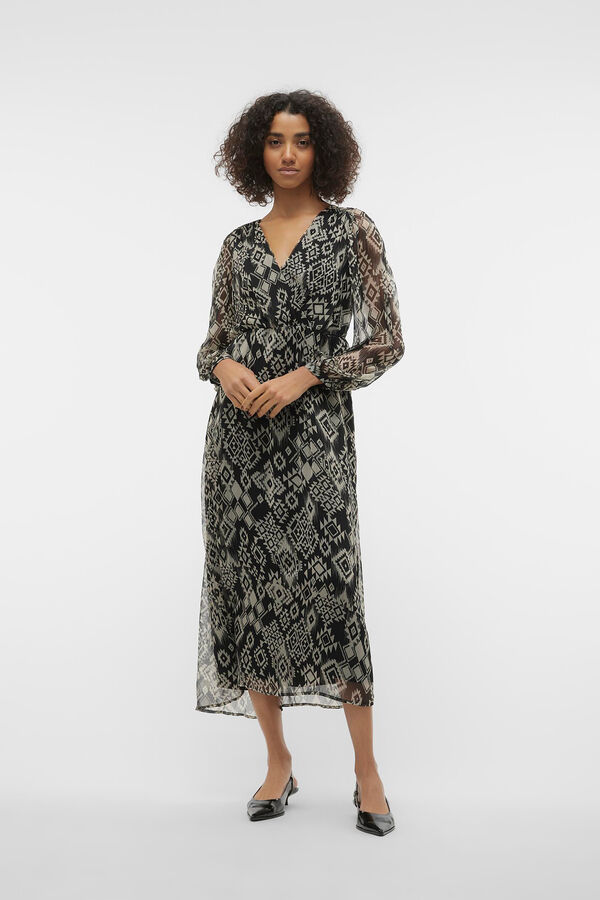 Vero Moda Vestido 7/8 efecto gasa Negro