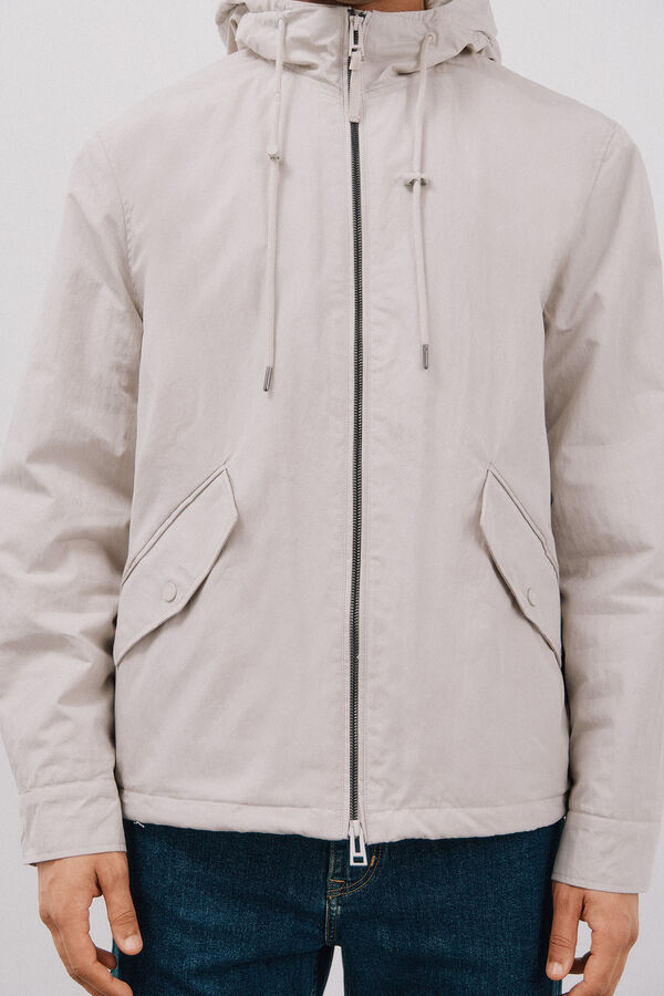 Cortefiel Parka curta e leve Cinzento