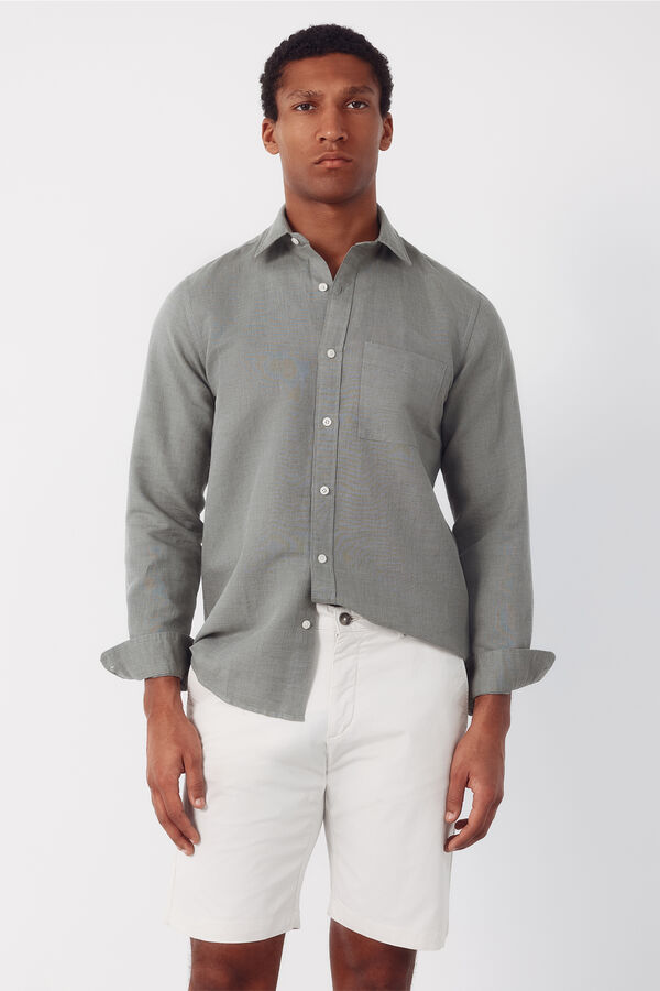 Cortefiel Bermuda chino leve Ecru