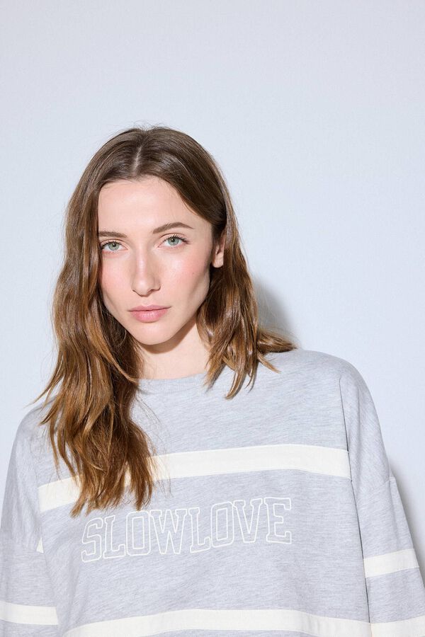 Slowlove Sudadera logo SLOWLOVE Gris oscuro