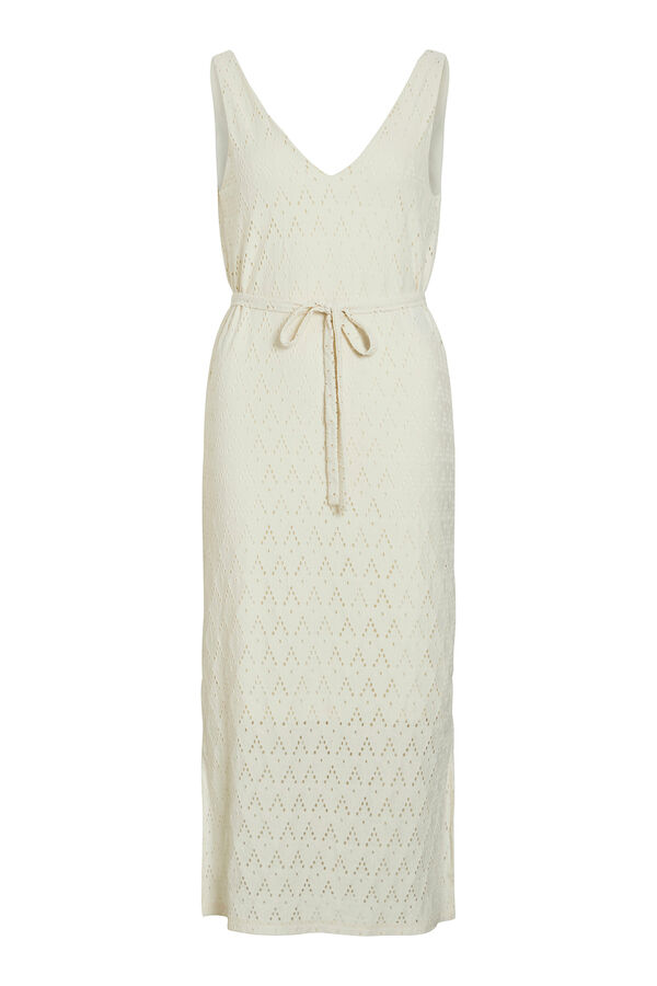 Vila Vestido midi vazado Cinzento