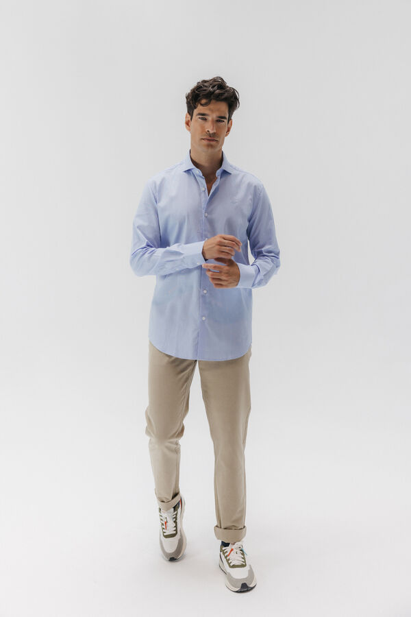 elPulpo Camisa vestir oxford royal Azul