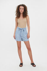 Vero Moda Calças curtas com cinto Azul