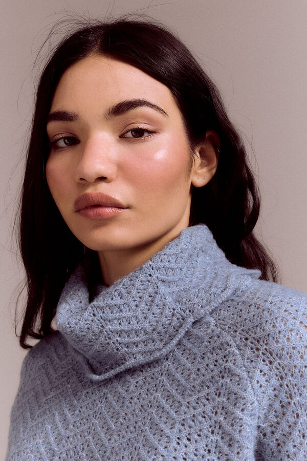 Slowlove Jersey cuello vuelto Azul