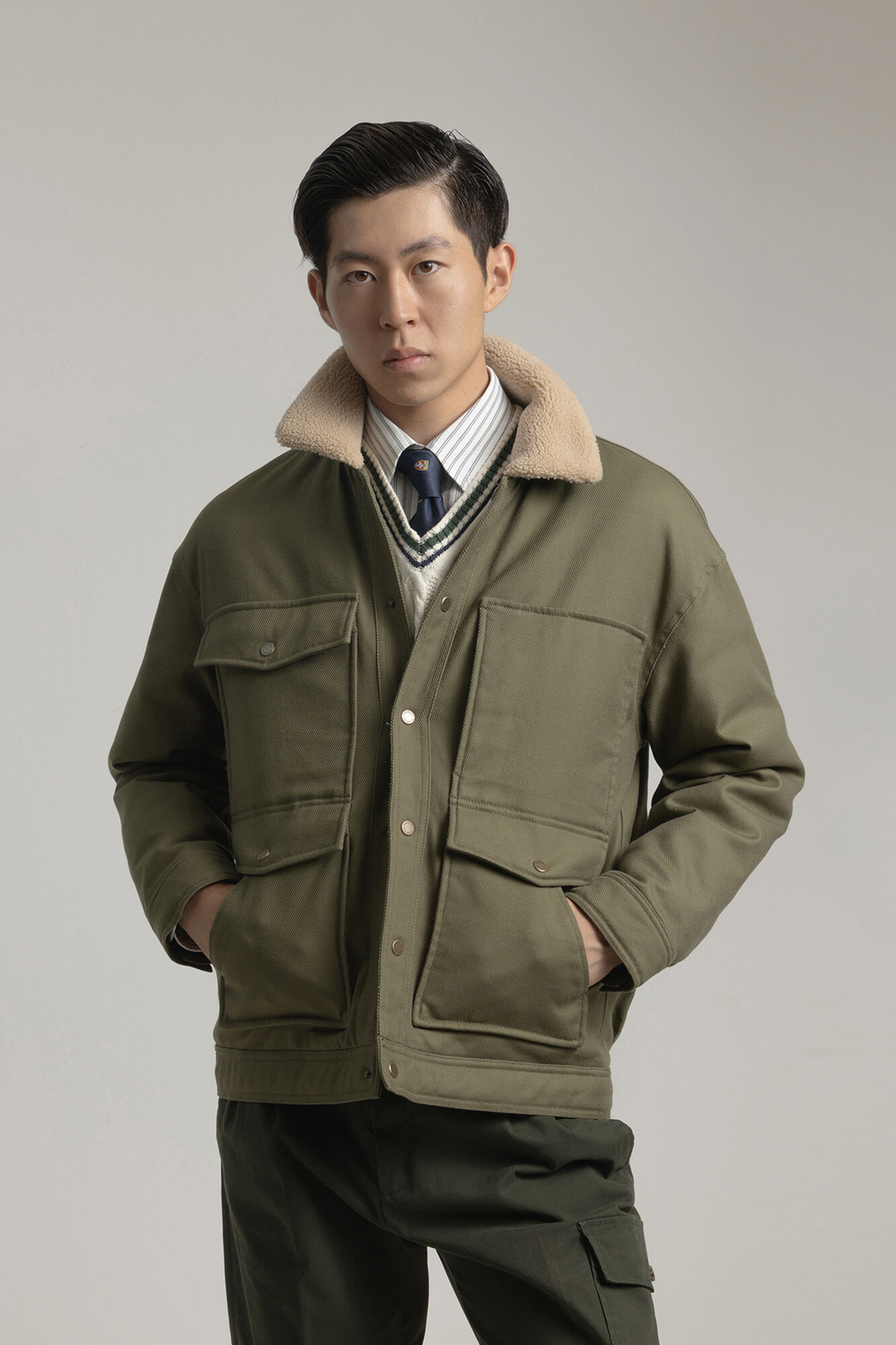 PuroEGO Chaqueta worker cuello borreguillo