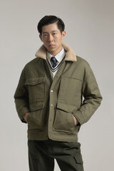 PuroEGO Chaqueta worker cuello borreguillo Verde