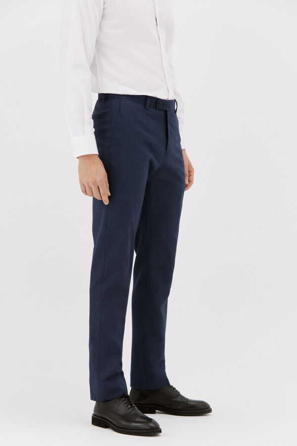 Cortefiel Pantalón ojo perdiz en tailred fit Azul