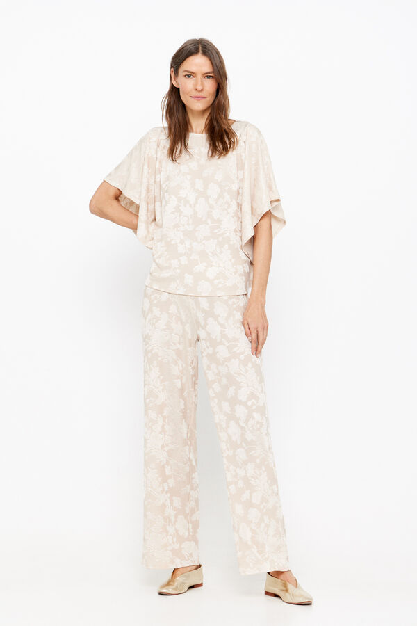 Cortefiel Top jacquard de punto Arena