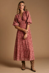 Pol&iacute;n Et Moi Vestido flores maquillaje Rosa