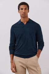 Cortefiel Jersey punto fino Azul marino