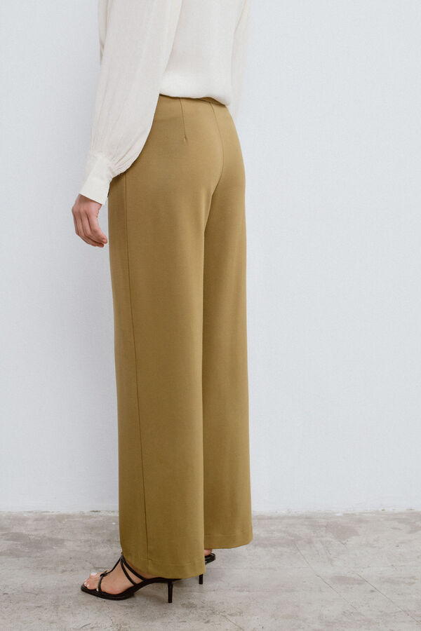 Vila Pantalón vestir bolsillos delanteros Marrón