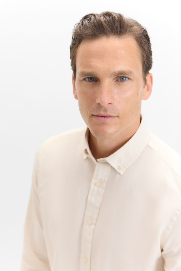 Cortefiel Camisa estruturada colorida Tostado