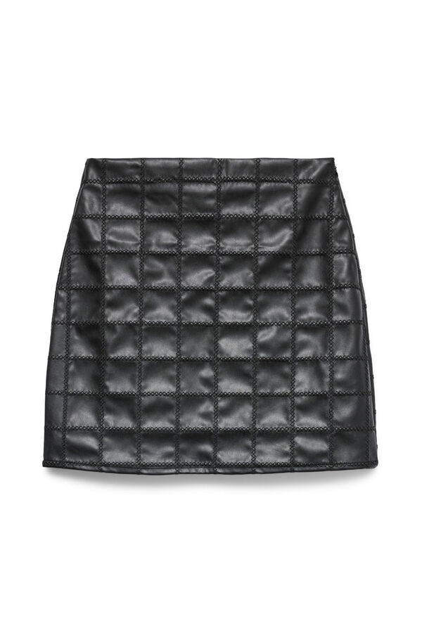 Vero Moda Saia curta com efeito couro  Preto