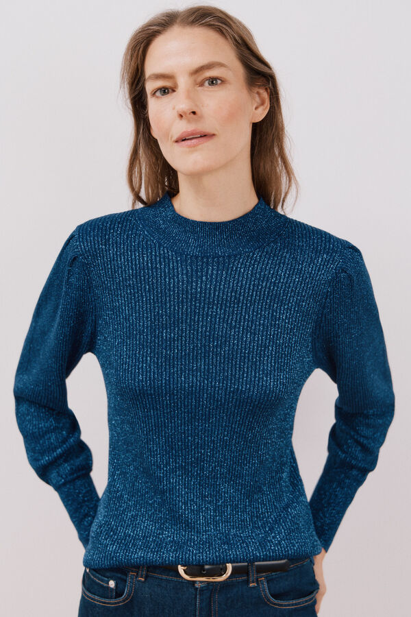 Cortefiel Jersey punto metalizado Azul