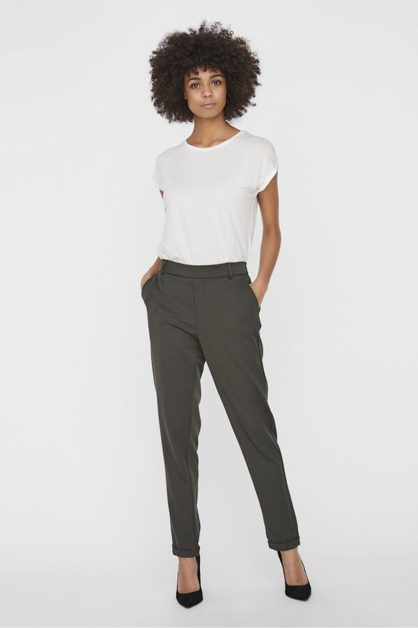 Vero Moda Cal&ccedil;as compridas retas  Cinzento