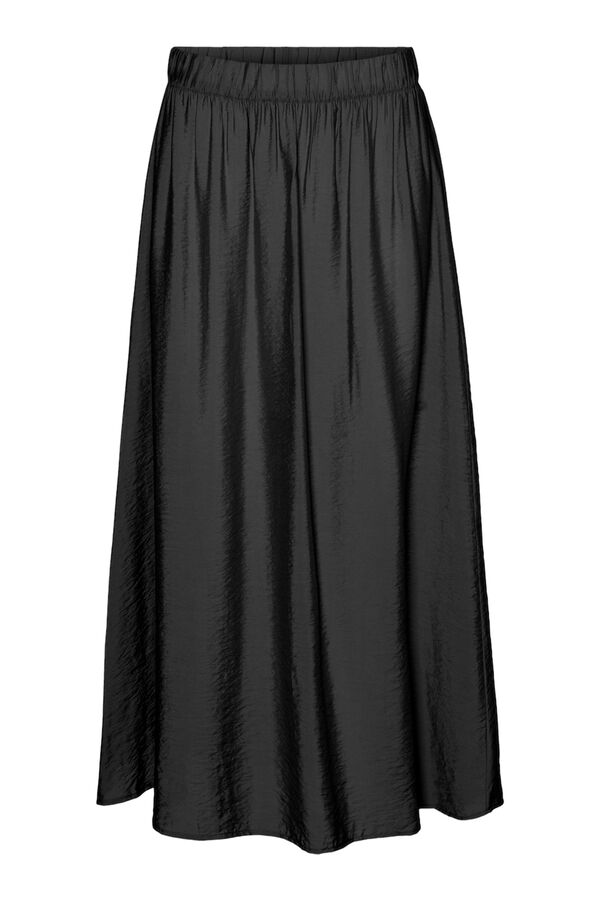 Vero Moda Falda midi flu&iacute;da Negro