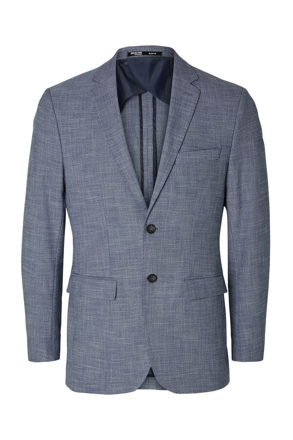 Selected Blazer Slim Fit confecionado com materiais reciclados Azul