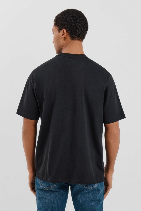 Cortefiel T-shirt b&aacute;sica Preto