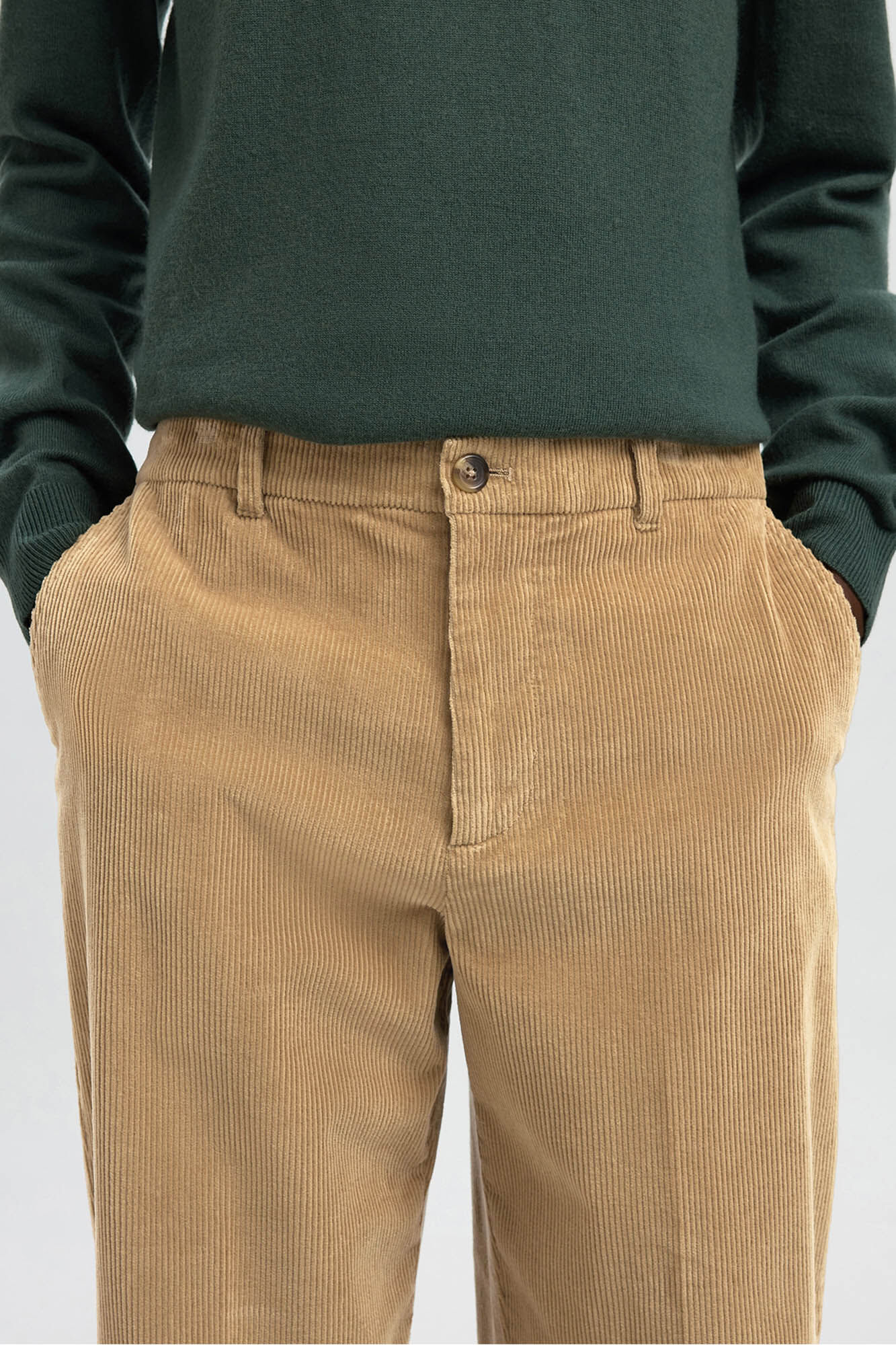 Selected Pantal&oacute;n pana fit relajado