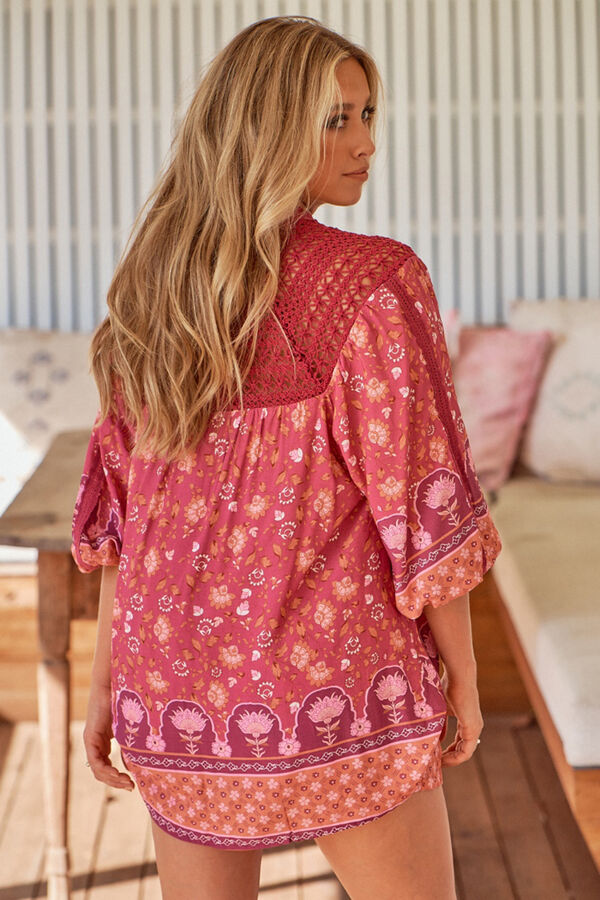 Jaase Blusa detalhes renda Granada