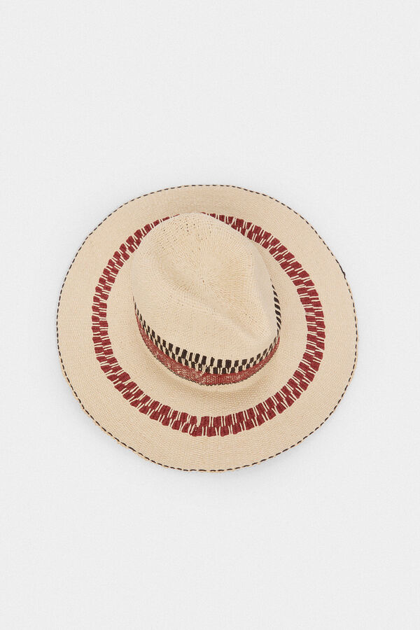 Cortefiel Sombrero combinado Beige