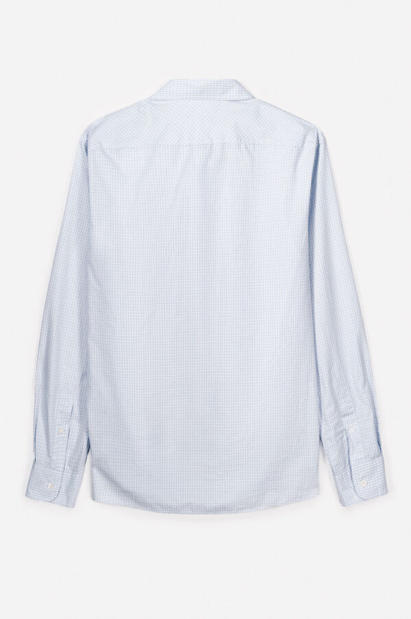 OOTO Camisa de popelina de manga comprida Azul