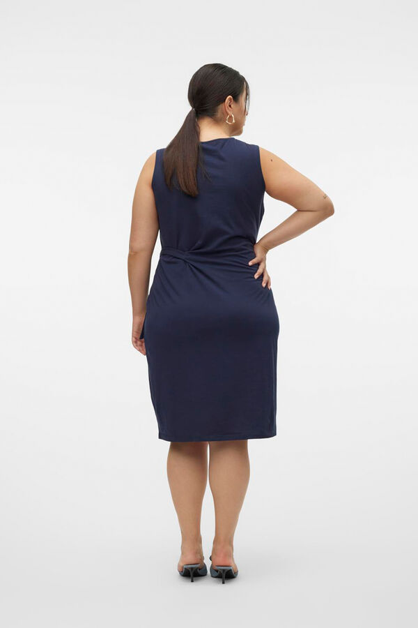 Vero Moda Curve Vestido curto de algod&atilde;o tamanho grande Azul