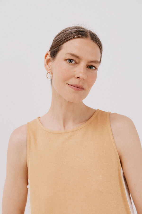 Cortefiel Top detalle puntilla crochet lateral Arena