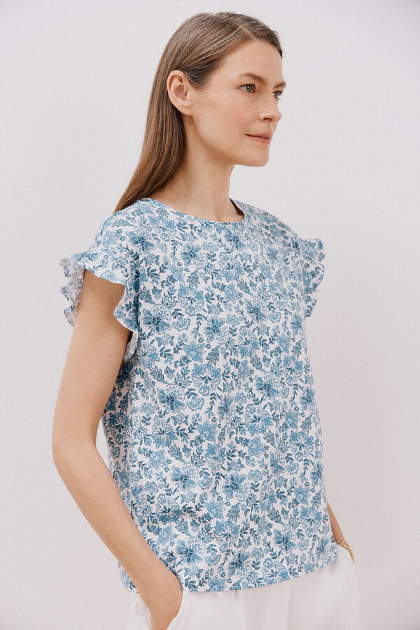 Cortefiel Camisola b&aacute;sica folho Azul