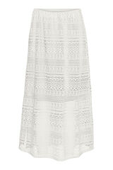 Vero Moda Saia midi de algod&atilde;o  Branco