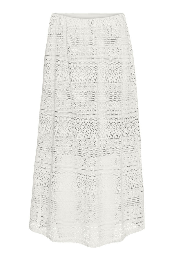 Vero Moda Saia midi de algod&atilde;o  Branco