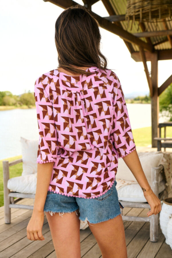 Jaase Blusa Garbiella estampado Euphoria Rosa