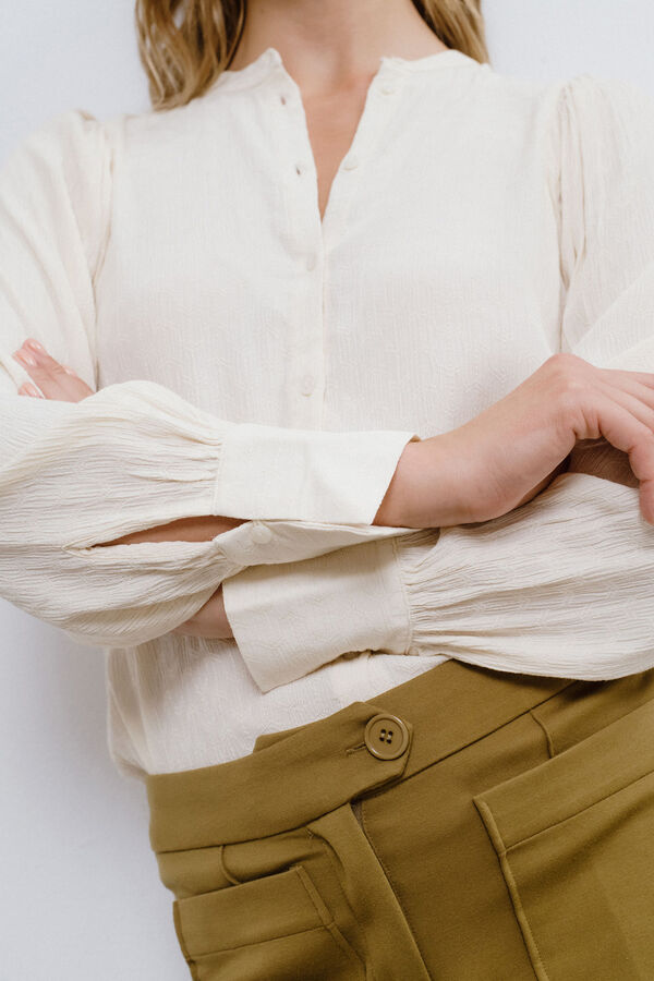 Vila Pantalón vestir bolsillos delanteros Marrón