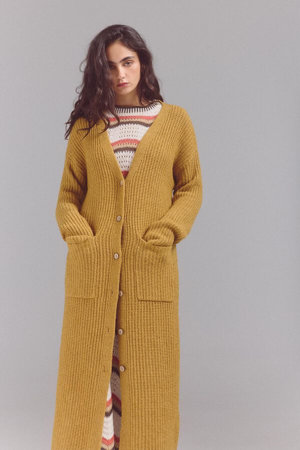 Slowlove Casaco malha perlado Dourado