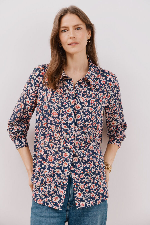 Cortefiel Camisa estampada Azul