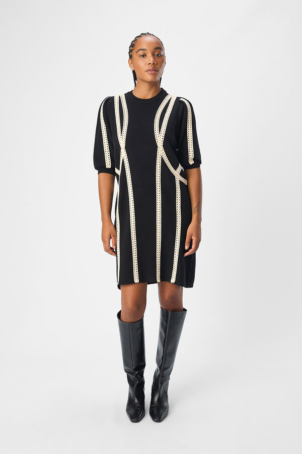 Object Vestido corto punto Negro