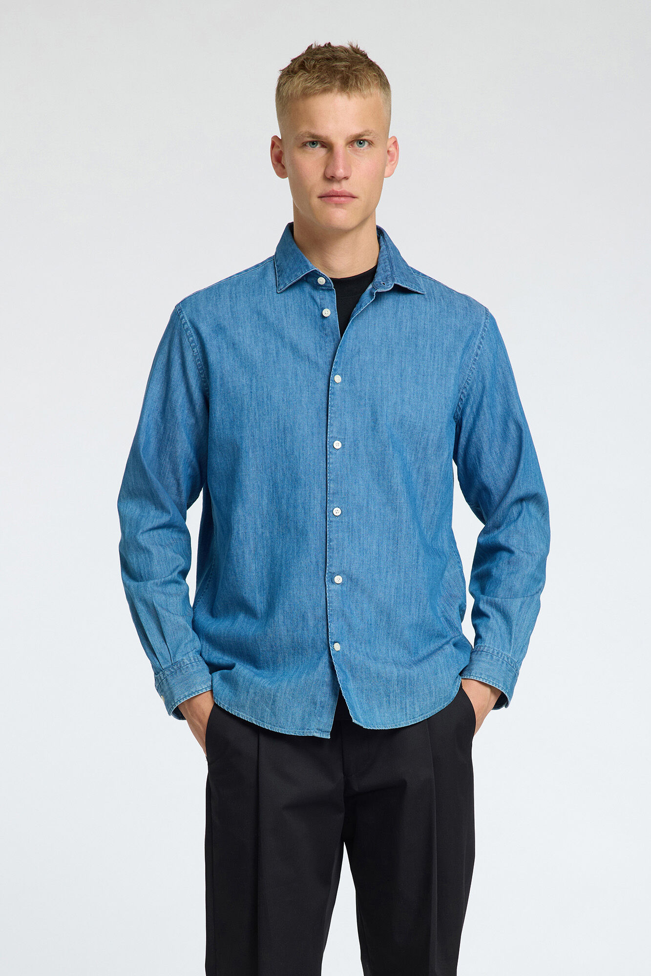 Selected Camisa vaquera de manga larga