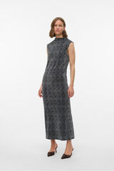 Vero Moda Vestido largo con brillos de manga sisa Gris