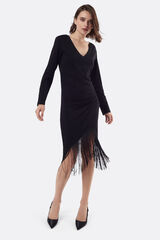 Cupl&eacute; Vestido nudo punto Negro