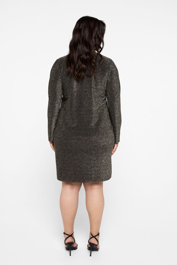 Vero Moda Curve Vestido curto plus size de lurex Preto