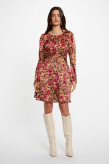 Morgan Vestido curto plissado Multicolorido