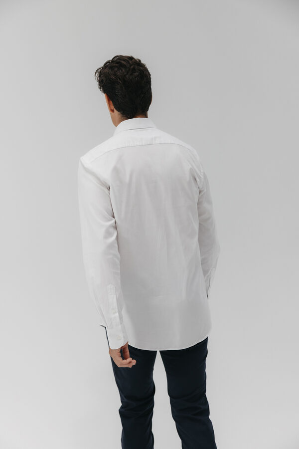 elPulpo Camisa vestir oxford royal Blanco