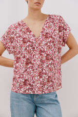 Cortefiel Top pico estampada Estampado blanco