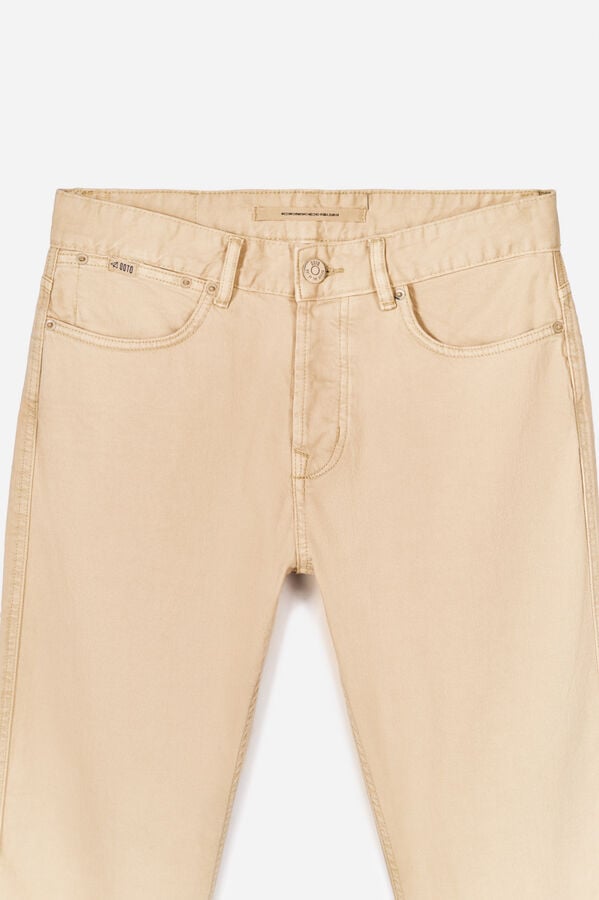OOTO Jeans 5 bolsillos color slim Dorado