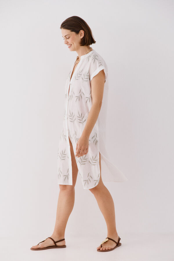 Cortefiel Caftan t&uacute;nica com gola mao Multicolorido